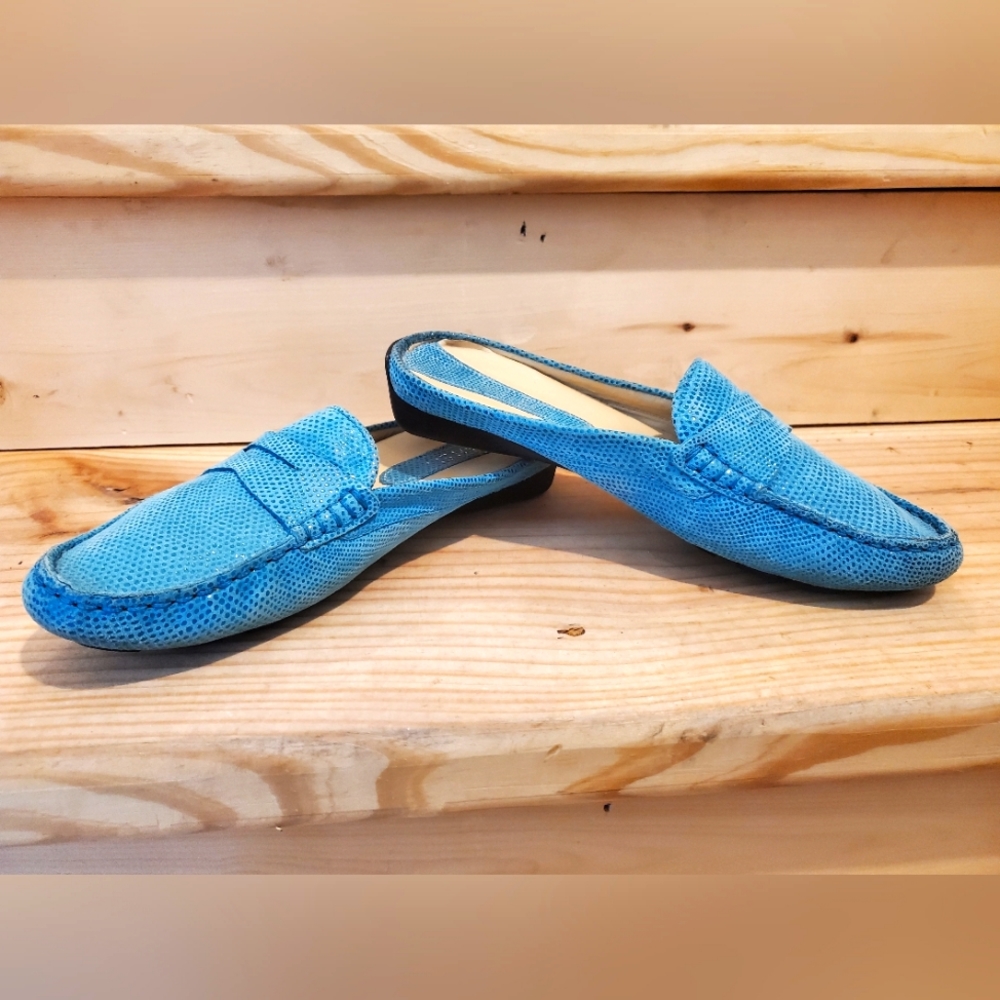 Vaneli Slide In Loafers Size 9 Turquoise